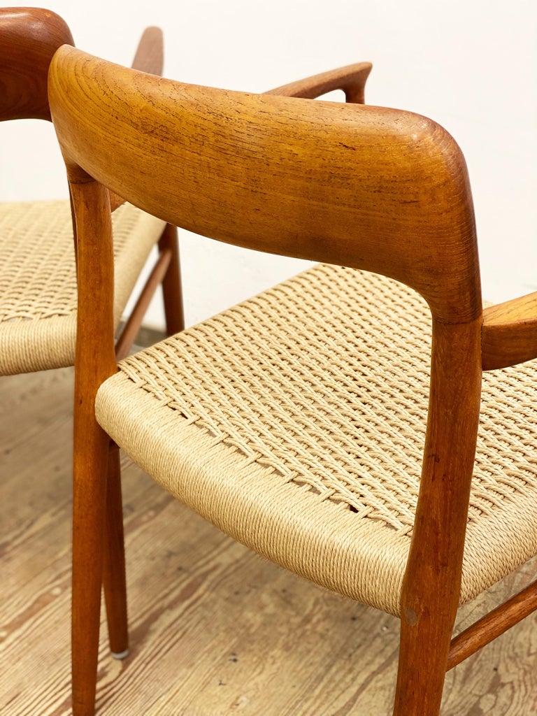 Pair of Mid-Century Teak Dining Chairs #56 by Niels O. Møller for J. L. Moller 4