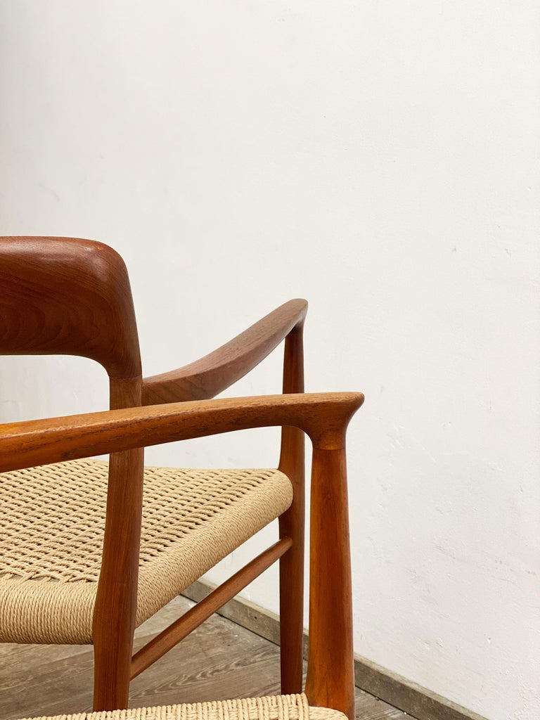 Pair of Mid-Century Teak Dining Chairs #56 by Niels O. Møller for J. L. Moller 1