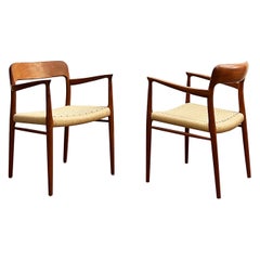 Pair of Mid-Century Teak Dining Chairs #56 by Niels O. Møller for J. L. Moller