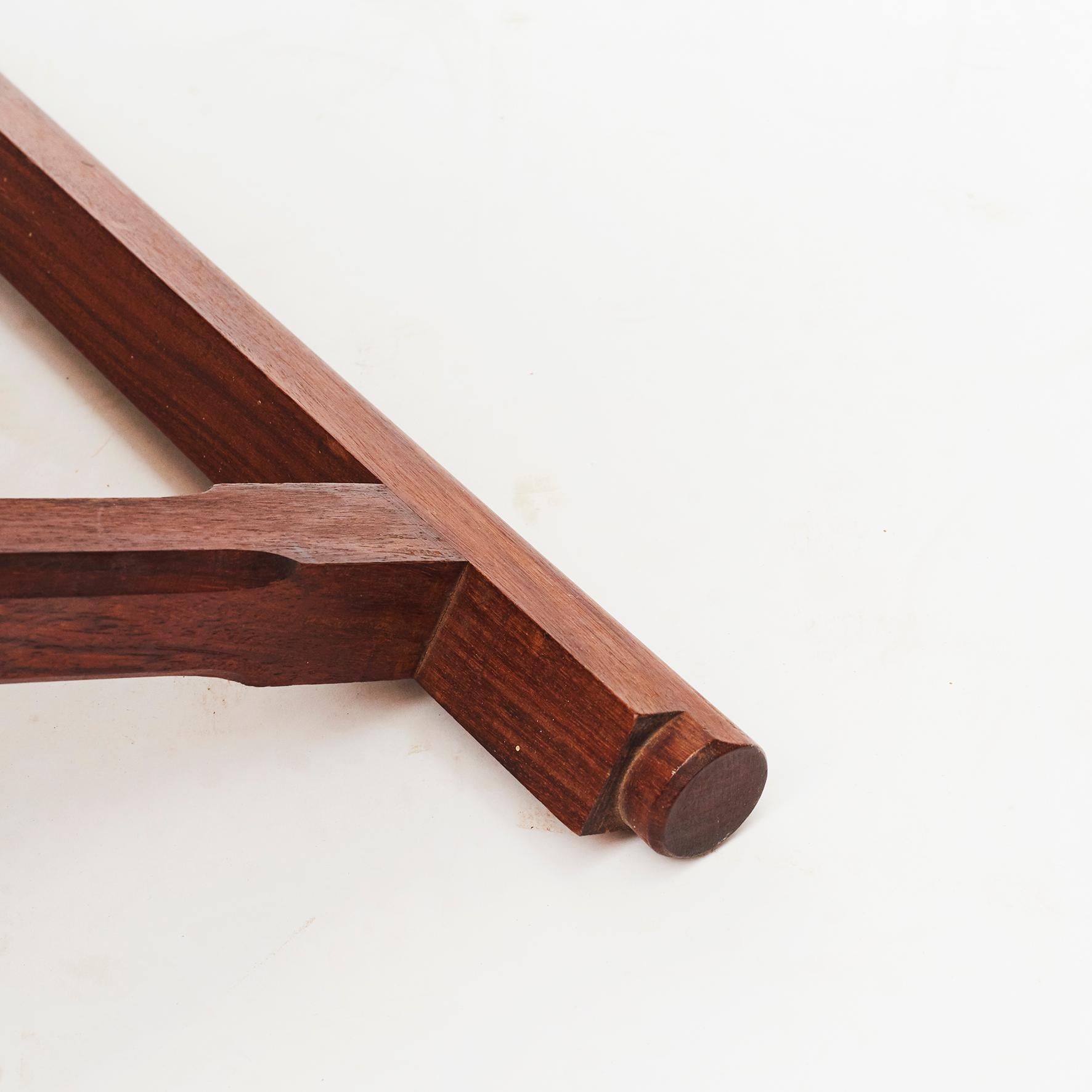 Pair of Midcentury Teak Folding Stools 2