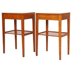 Pair of Midcentury Teak Remploy Bedside Tables