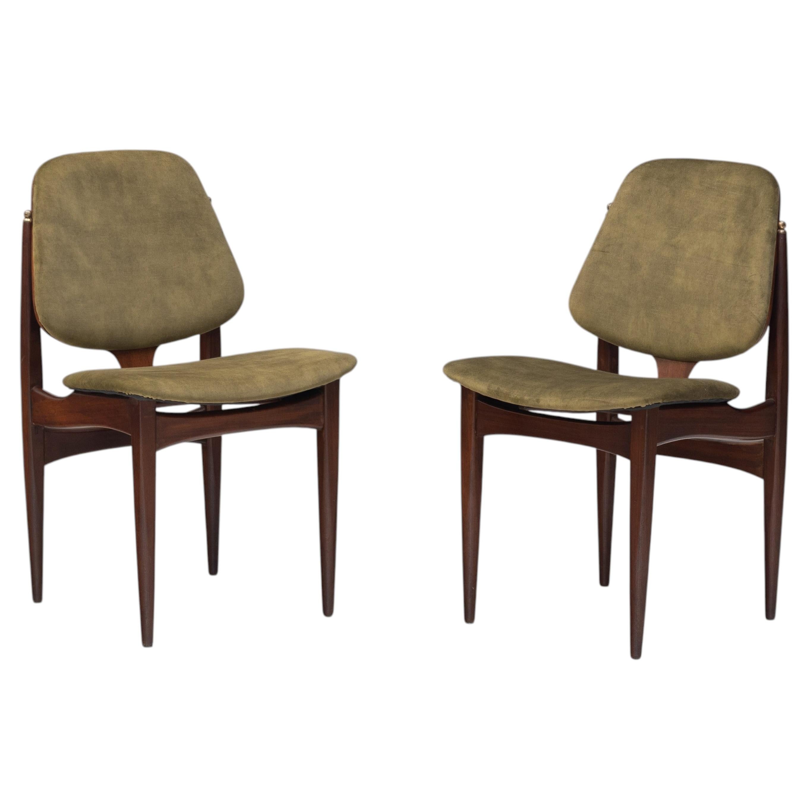 Pair of Mid-Century Teak Side Chairs