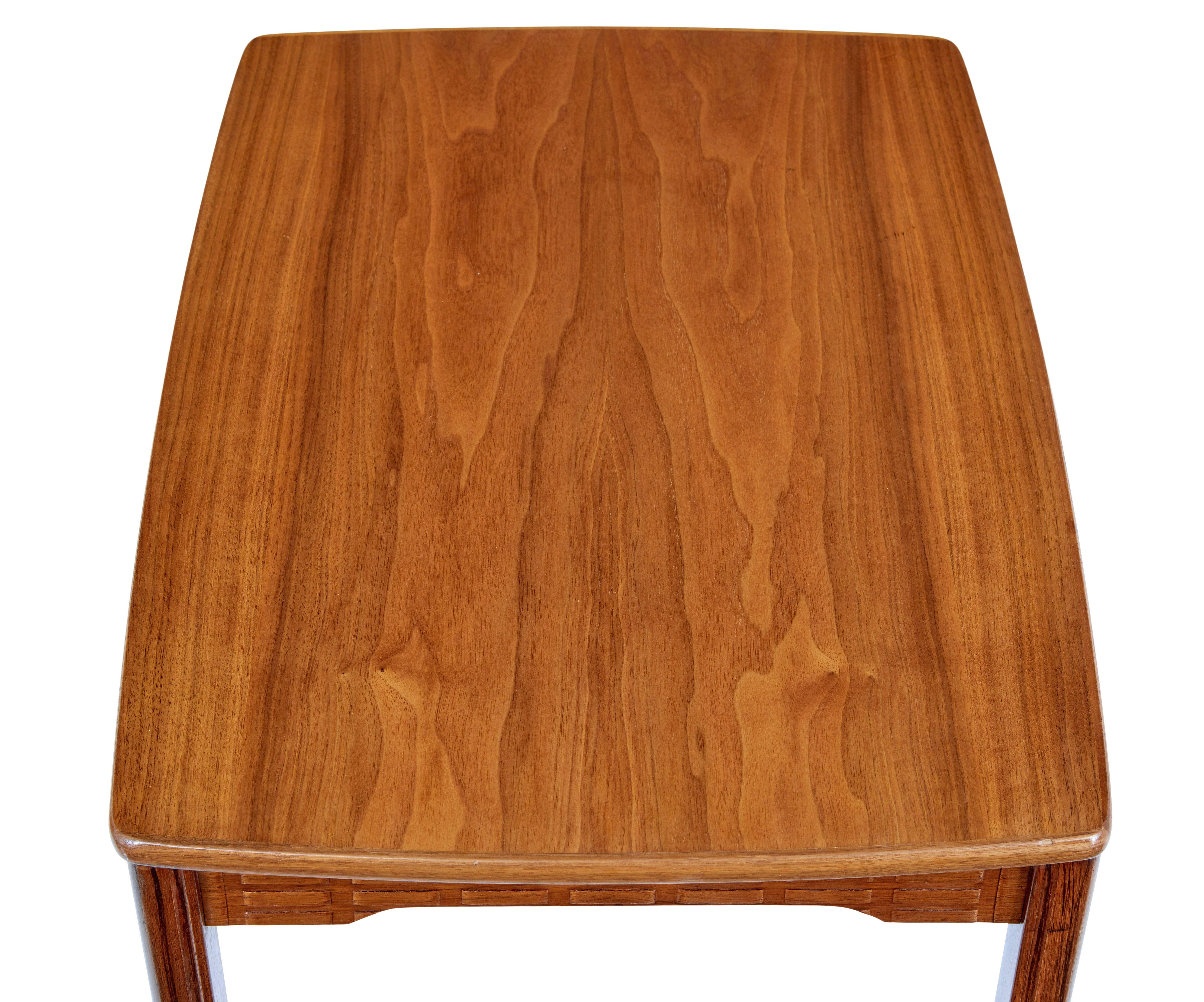 Swedish Pair of mid century teak side tables For Sale