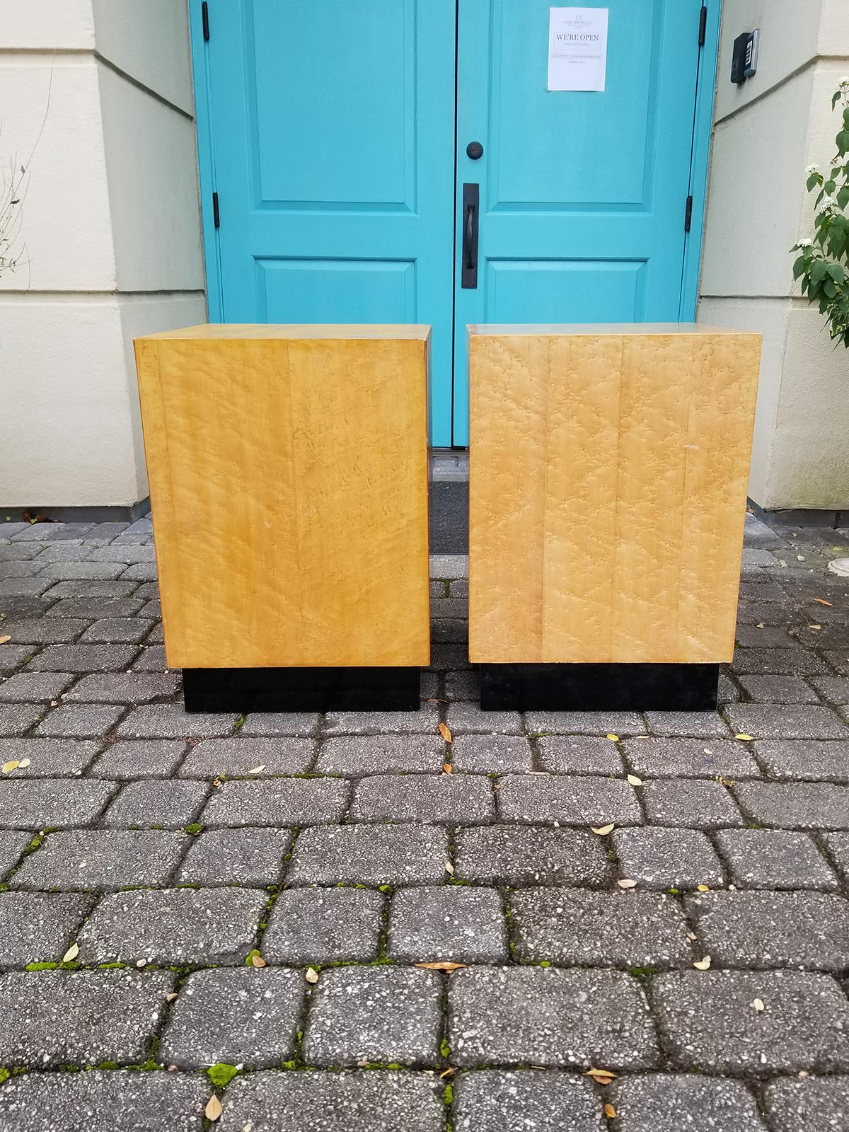 Pair of Mid Century the the Style of Milo Baughman Cube Tables For Sale 5