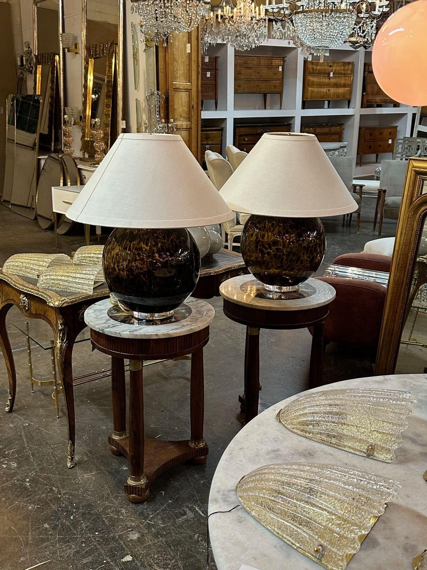tortoise glass table lamp