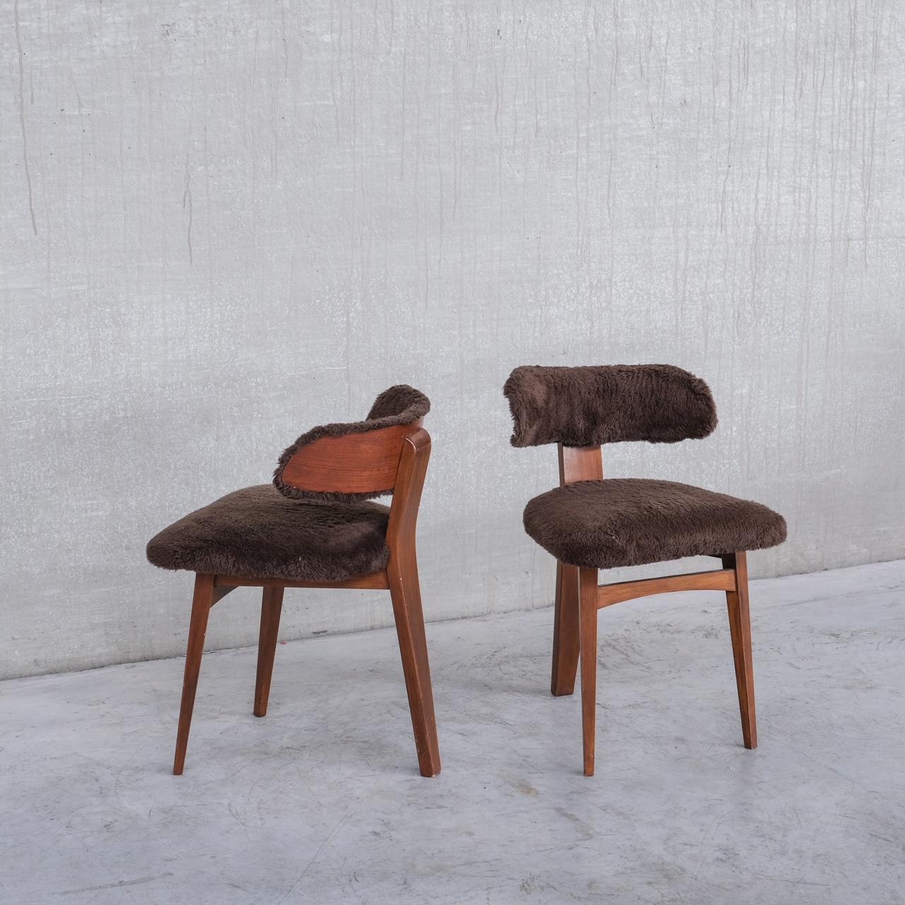 Pair of Mid-Century Tripod Occasional Chairs 1