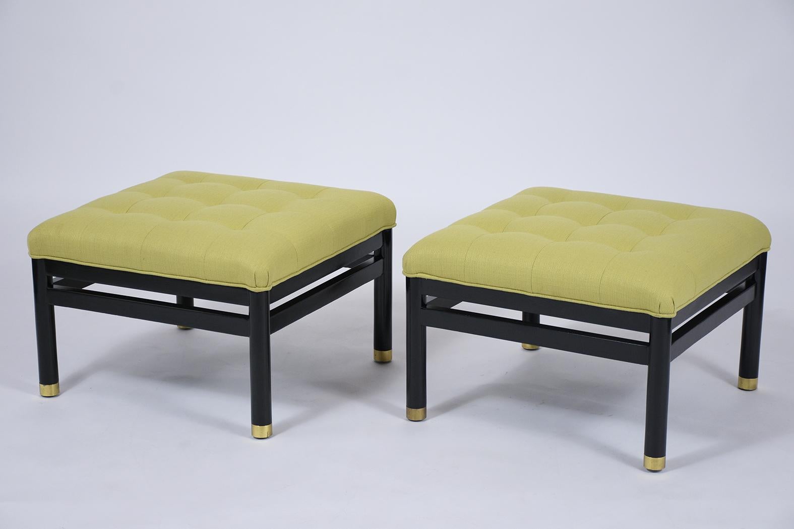 American Pair of Mid-Century Modern Upholstery Benches