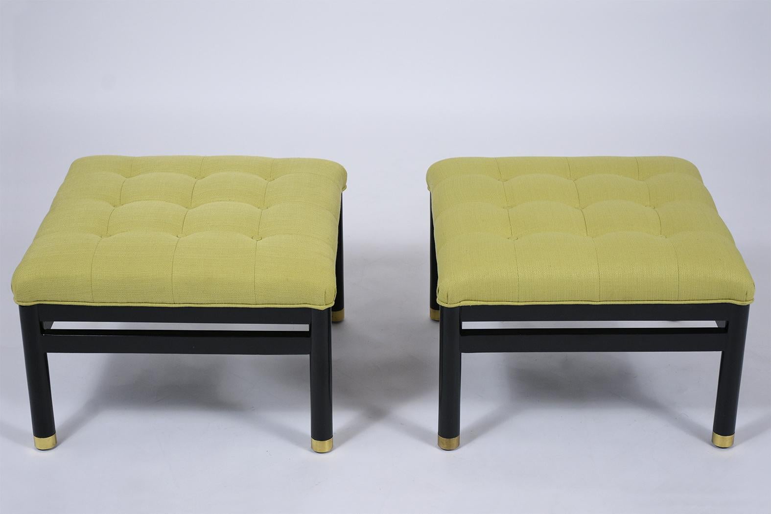 Pair of Mid-Century Modern Upholstery Benches In Good Condition In Los Angeles, CA