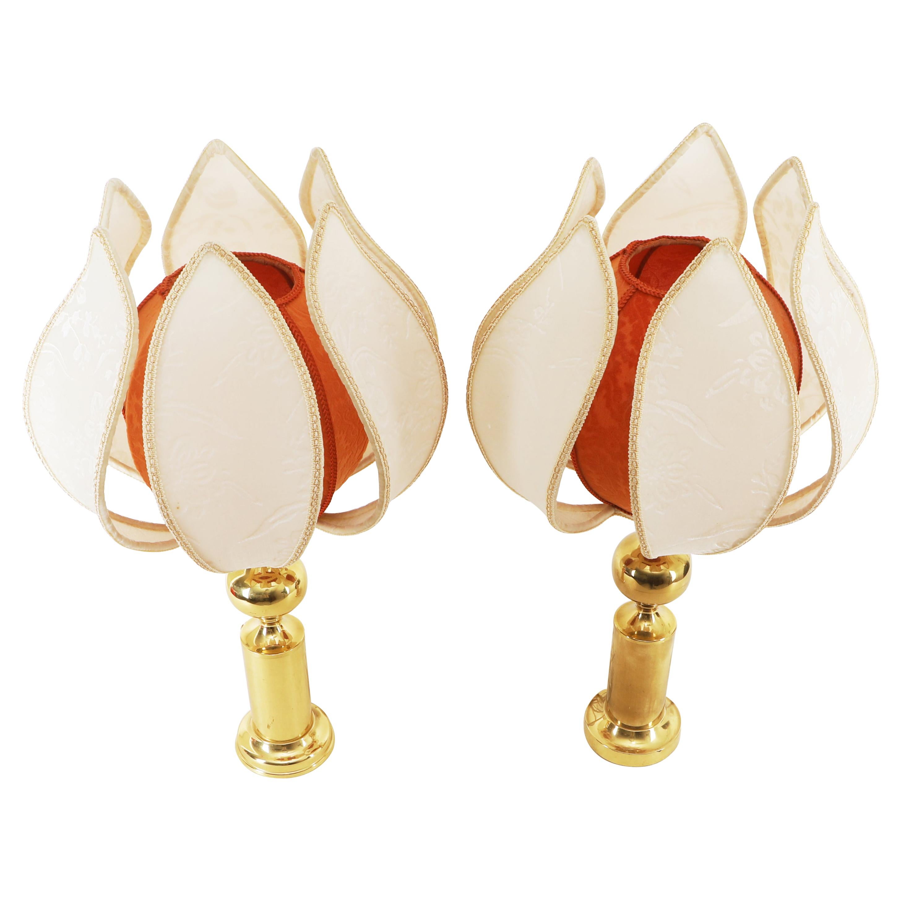 Pair of Mid-Century Tulip Shaped Table Lamps For Sale