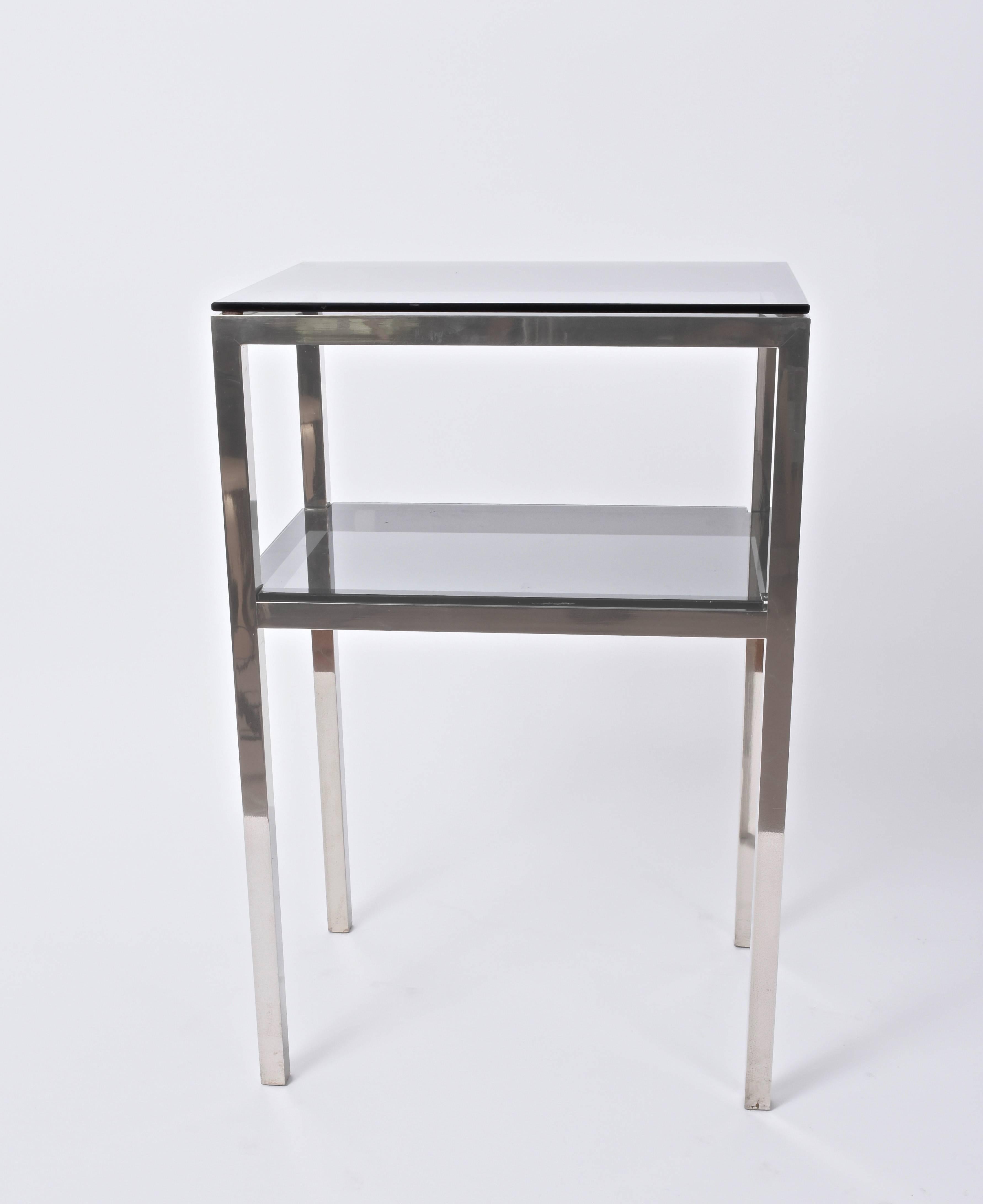 Pair of Mid-Century Two-Tiered Accent Tables Attributed to Romeo Rega, Italy In Good Condition In Roma, IT