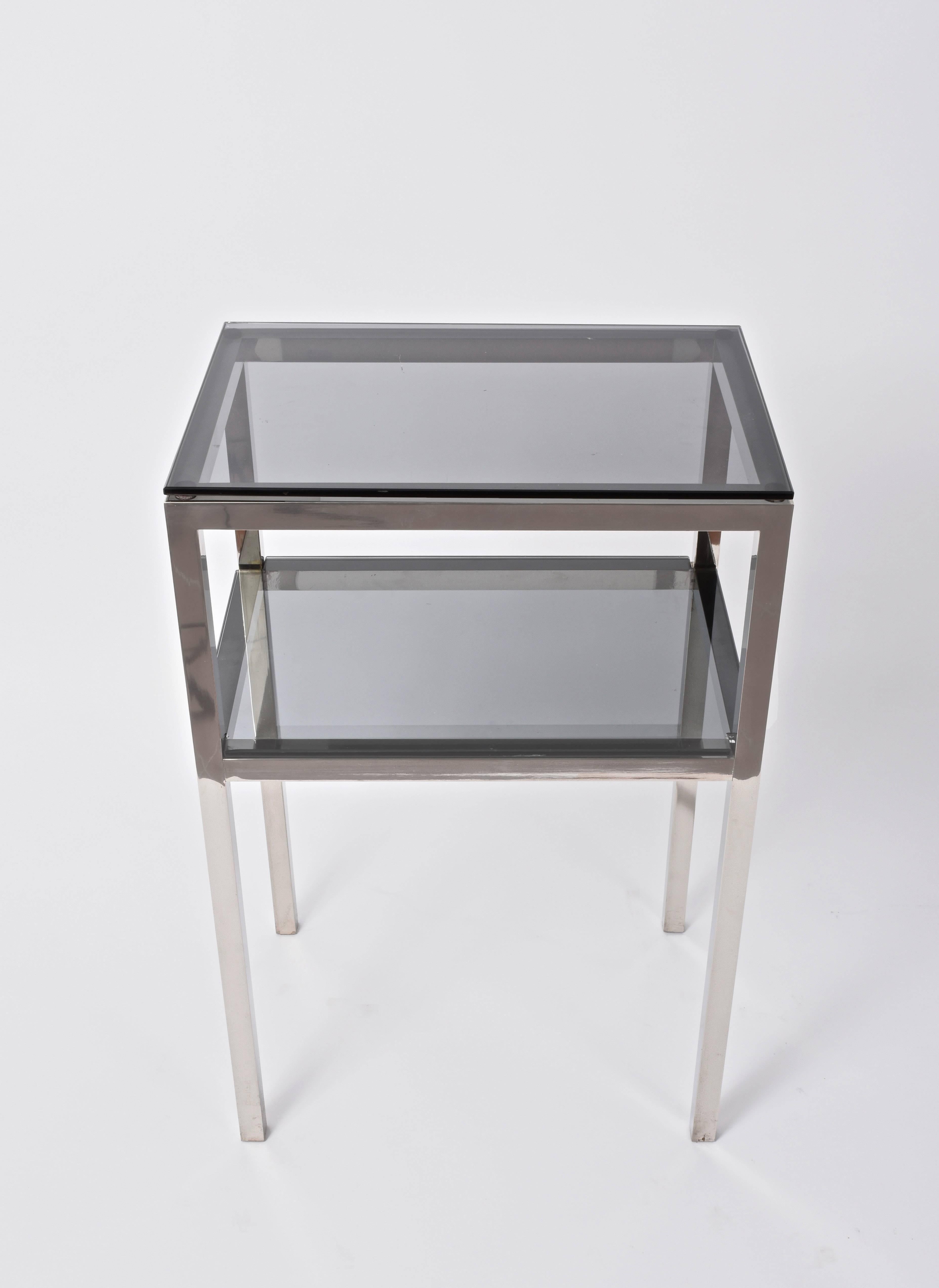 20th Century Pair of Mid-Century Two-Tiered Accent Tables Attributed to Romeo Rega, Italy