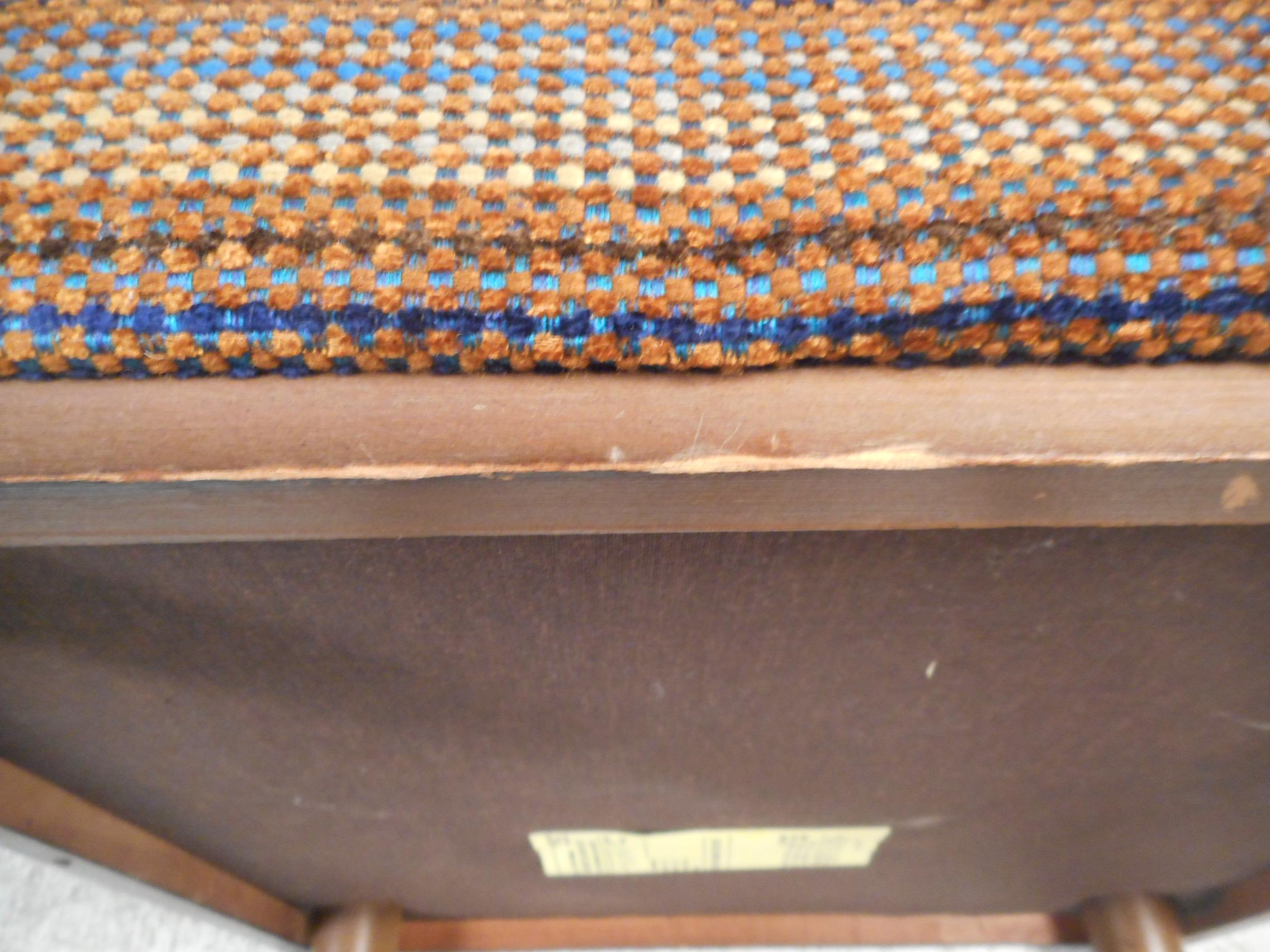 Upholstery Pair of Midcentury Upholstered Ottomans