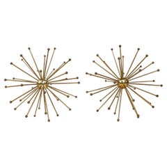 Pair of Mid Century Urchins Made in Brass