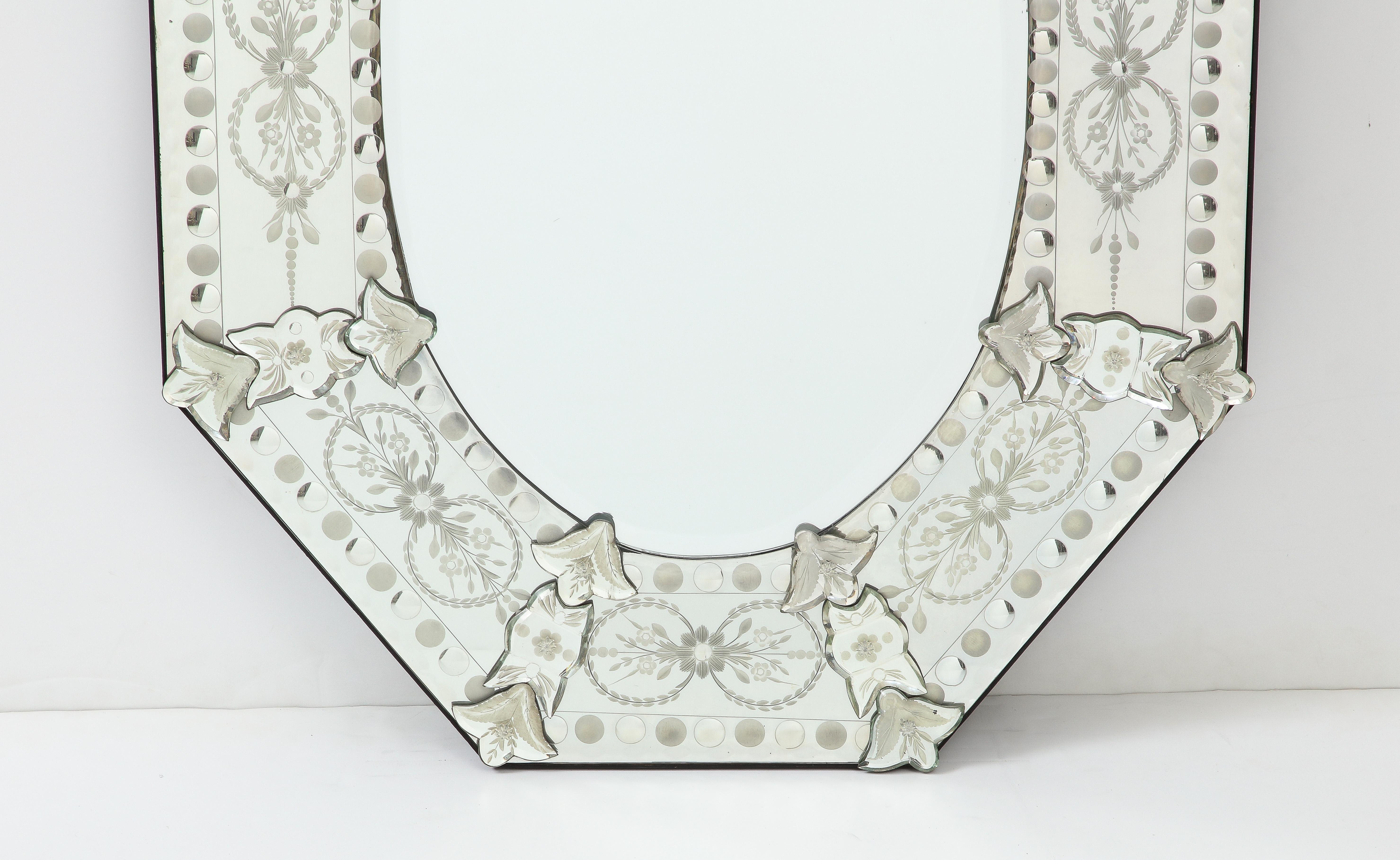 Pair of Midcentury Venetian Mirrors For Sale 7