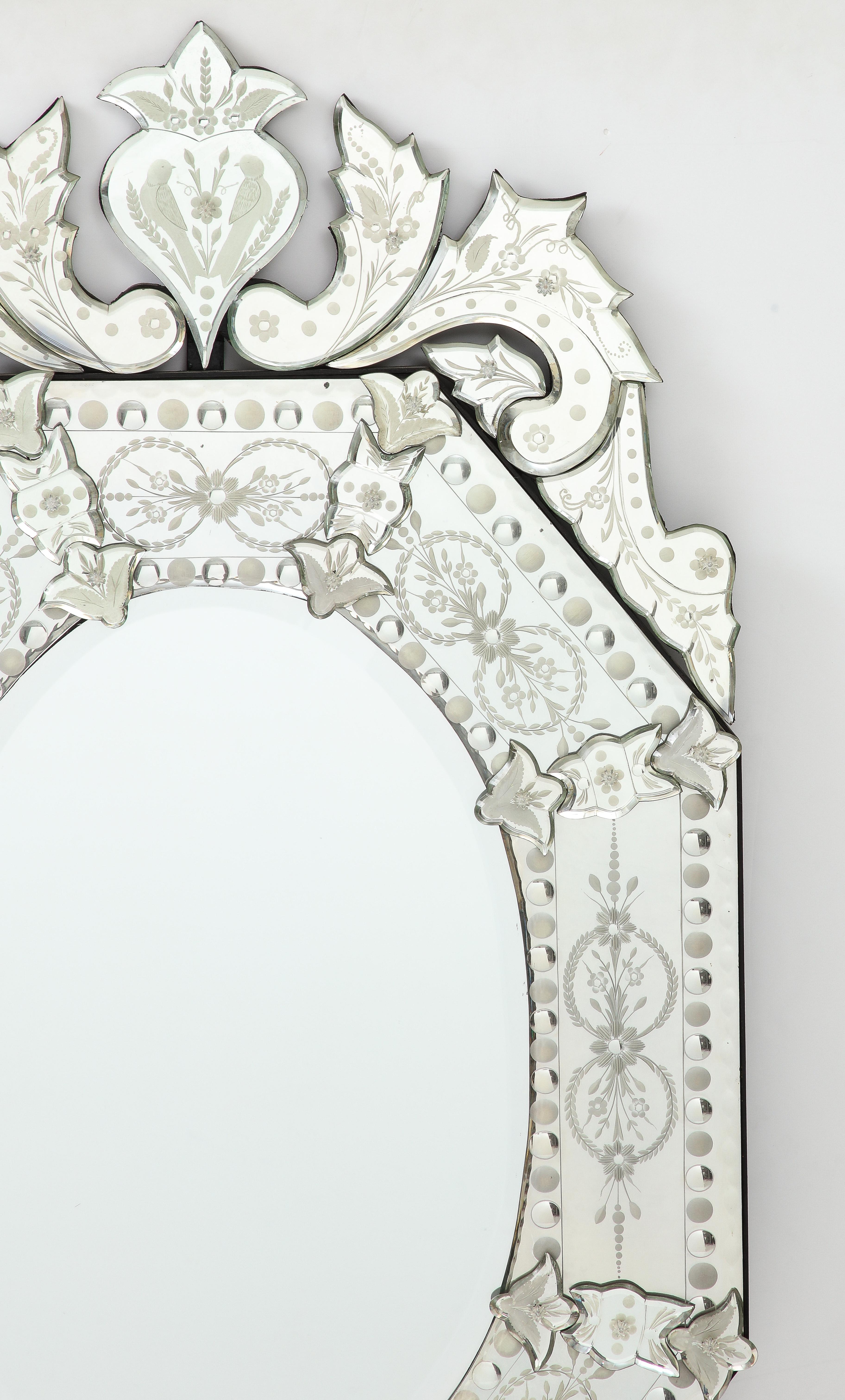 20th Century Pair of Midcentury Venetian Mirrors For Sale