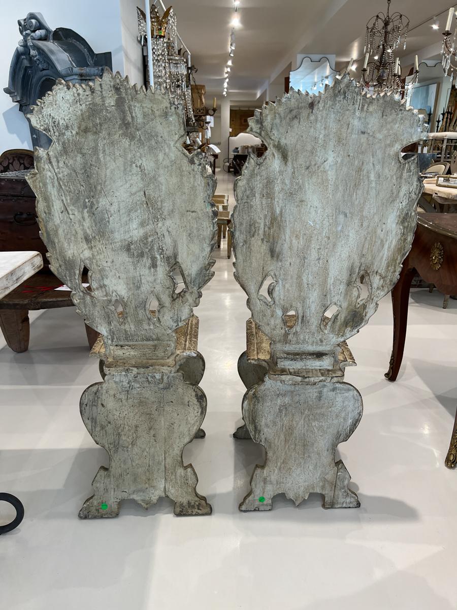 Pair of Mid-Century Venetian Renaissance Chairs 4