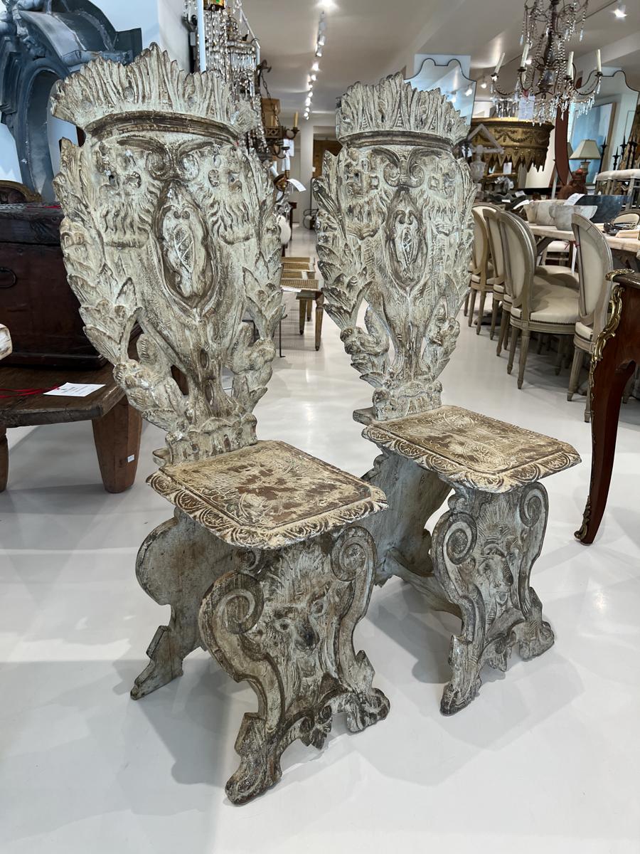 Pair of Mid-Century Venetian Renaissance Chairs 2