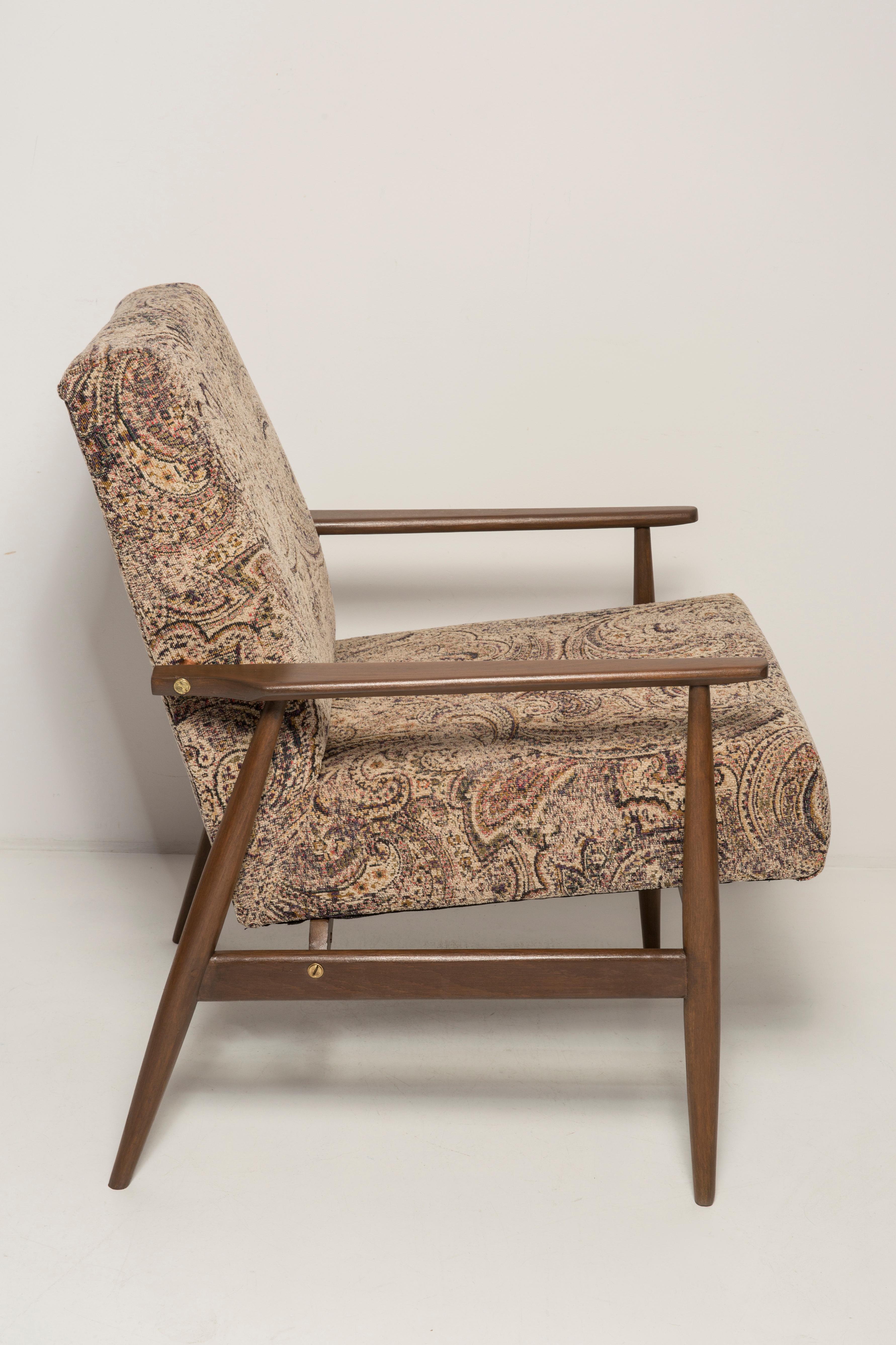 Paar beige Samt- Dante-Sessel aus der Mitte des Jahrhunderts, H. Lis, 1960er Jahre im Zustand „Hervorragend“ im Angebot in 05-080 Hornowek, PL