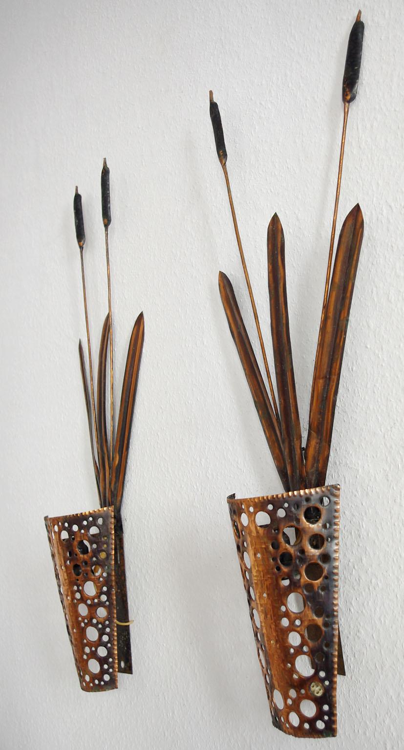 Mid-Century Modern Pair of Mid-Century Vintage Sculptural Sconces Wall Lights, 1950s For Sale