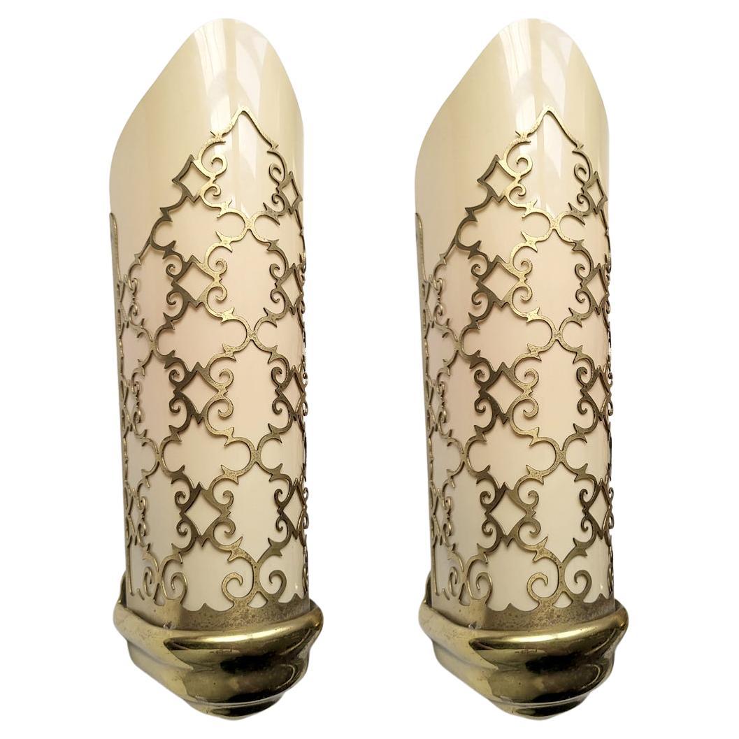 Coppia di lampade da parete d
epoca del Medioevo, Italia, anni 
40