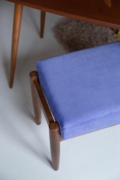 Pair of Midcentury Violet Purple Vintage Stools, Edmund Homa, 1960s