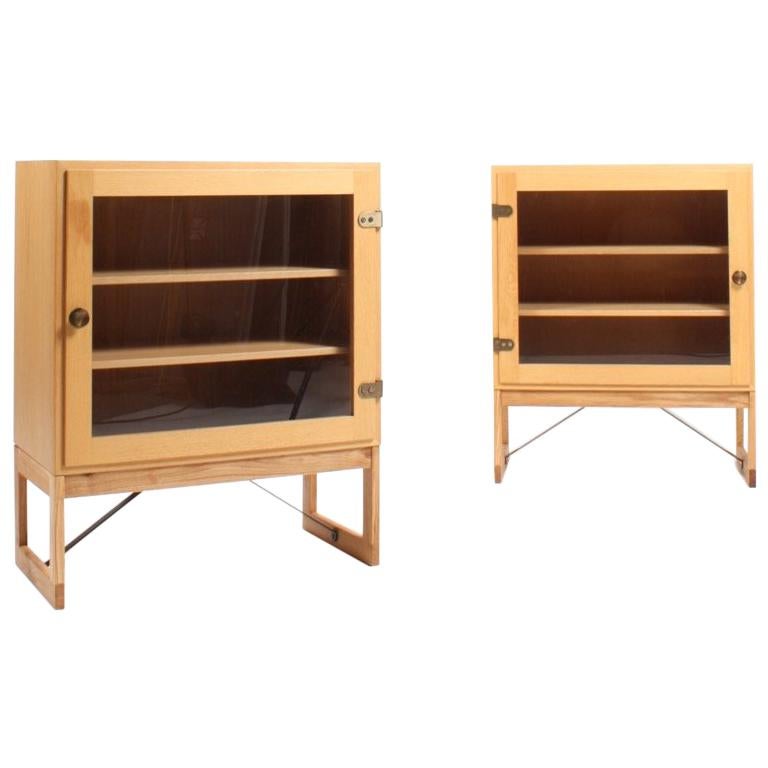 Pair of Mid-Century Vitrines in Oak by Børge Mogensen, Made in Sweden