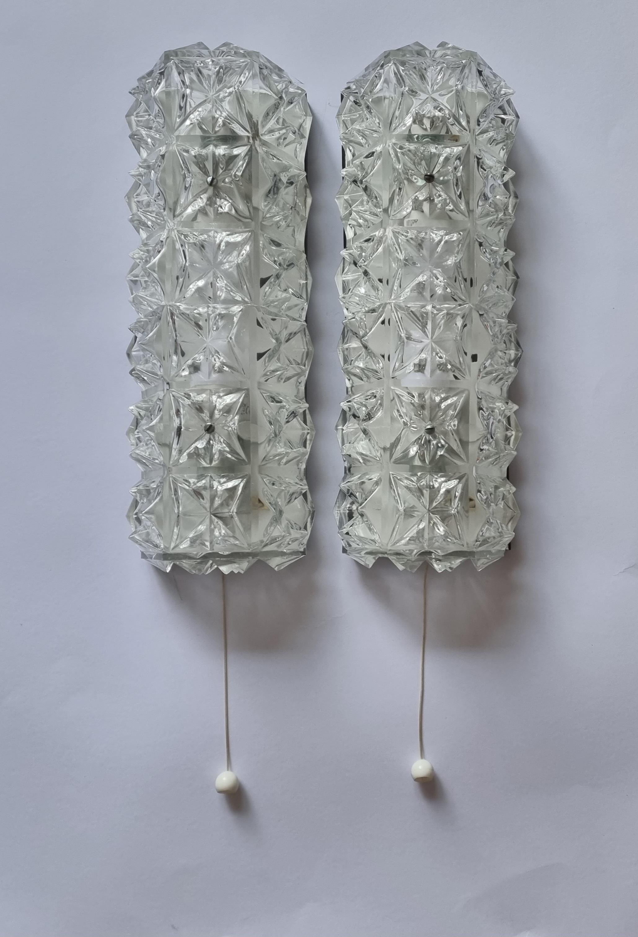 Late 20th Century Pair of Mid-Century Wall Lamps, Germany, 1970s For Sale