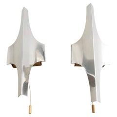Pair of Mid-Century Wall Lamps Sconces by Wilhelm Braun for Doria Germany Ca1960