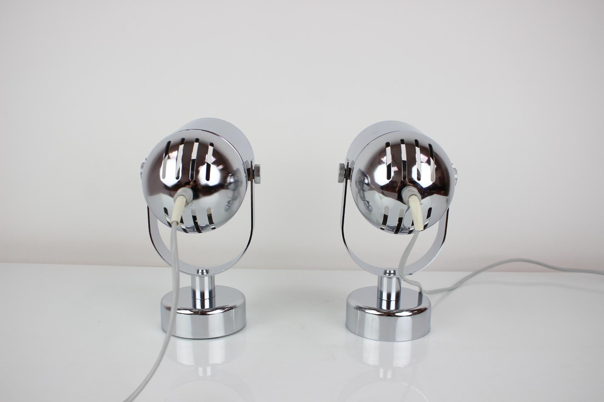 Pair of Mid-Century Wall Lamps/Stanislav Indra, 1970's In Good Condition For Sale In Praha, CZ