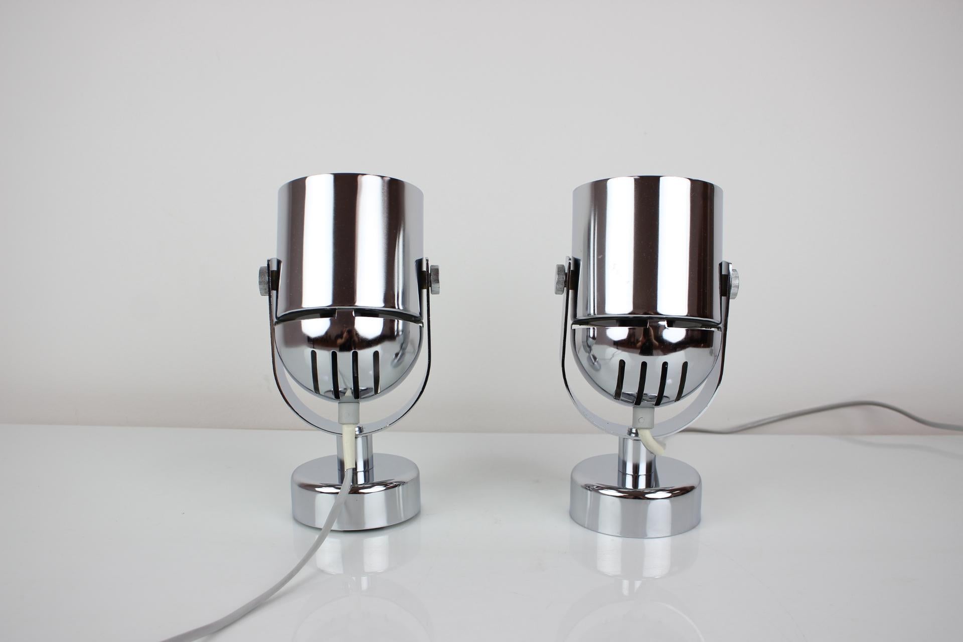 Late 20th Century Pair of Mid-Century Wall Lamps/Stanislav Indra, 1970's For Sale