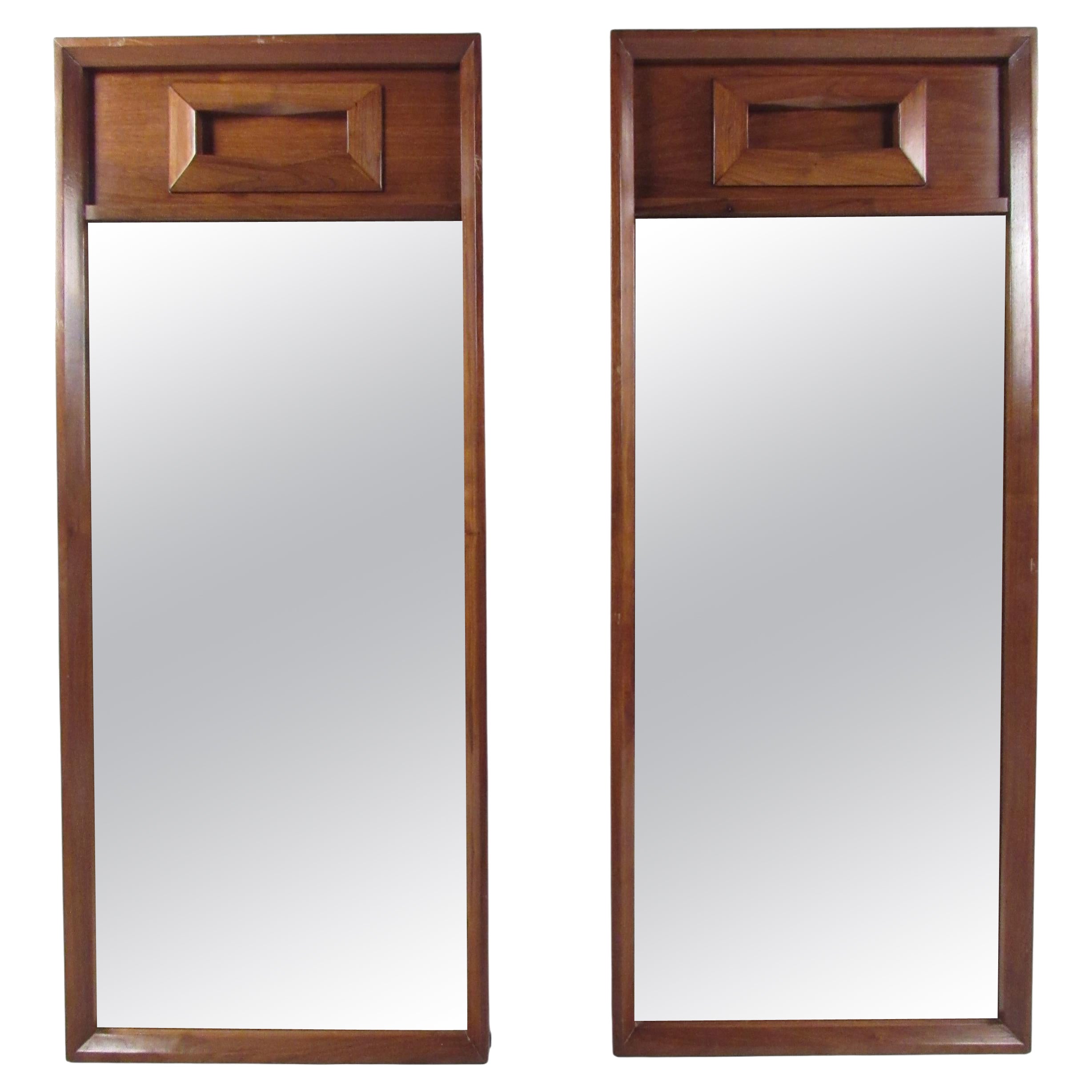 Pair of Mid-Century Wall Mirrors