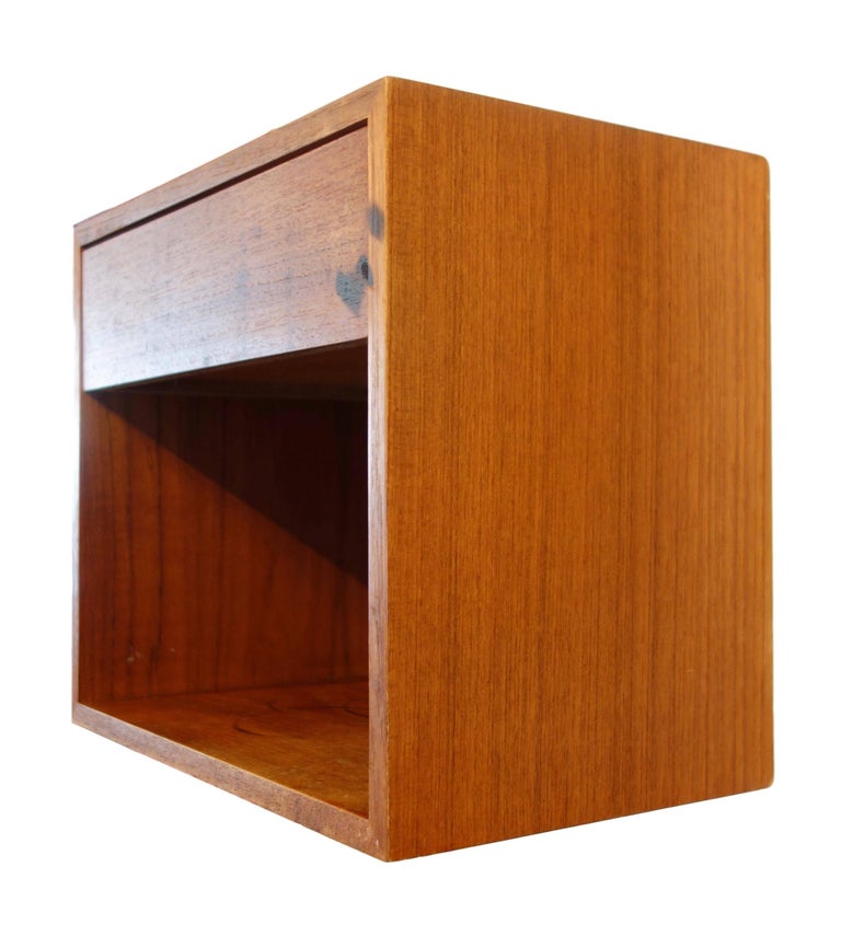 Pair of Midcentury Wall Mount Floating Nightstands at 1stdibs