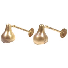 Pair of Midcentury Wall Sconces in Brass by Vilhelm Lauritzen, Danish, 1940s