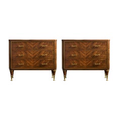 Pair of Mid Century Walnut Bedside Chests