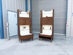 Pair of Mid Century Walnut Bookcase by Kipp Stewart for Glenn of California