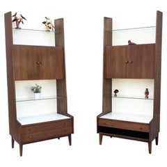 Pair of Mid Century Walnut Bookcase by Kipp Stewart for Glenn of California