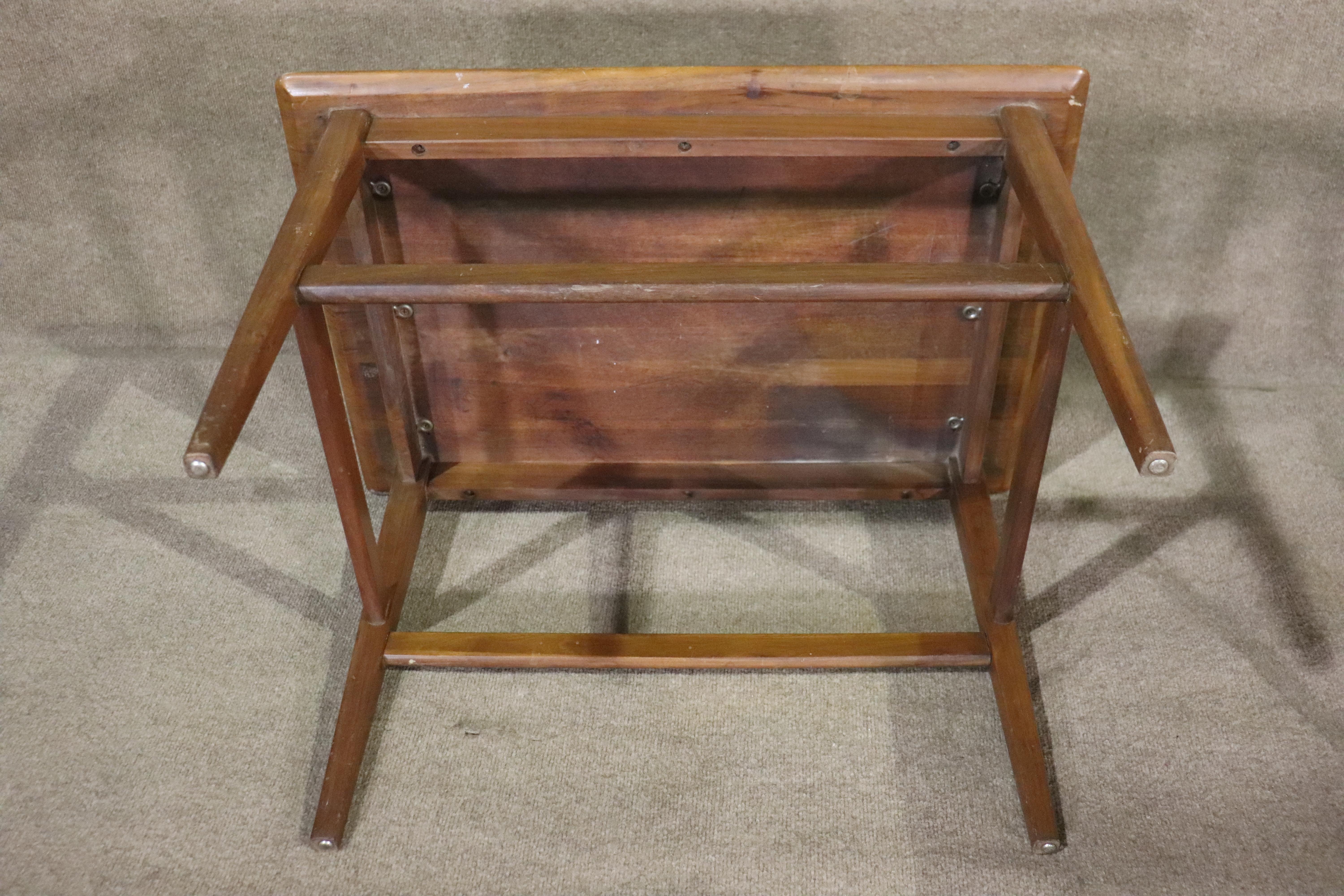 Pair of Mid-Century Walnut End Tables For Sale 5