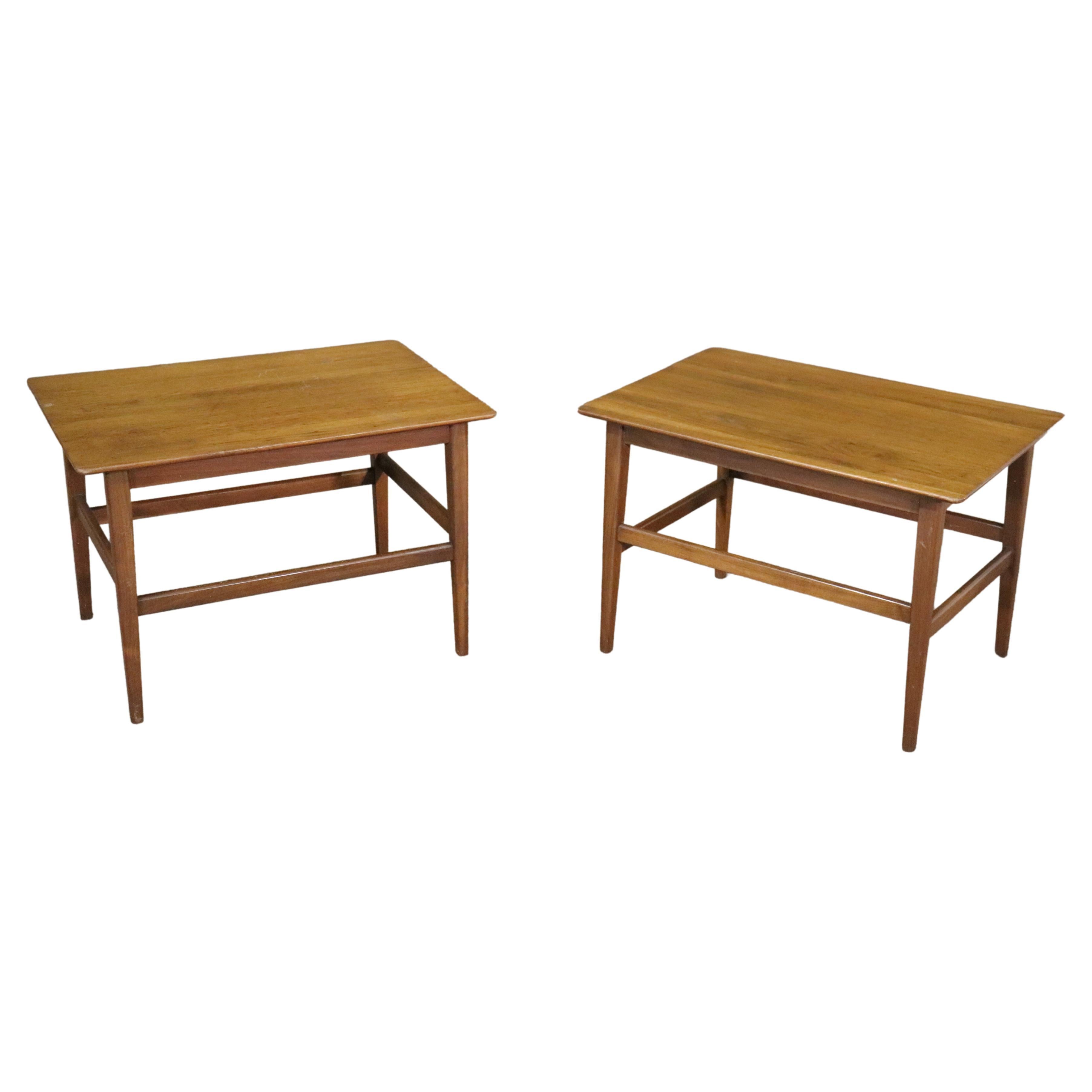 Pair of Mid-Century Walnut End Tables For Sale
