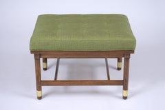 Pair of Midcentury Walnut Tufted Benches