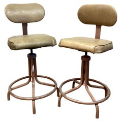 Paar Welch Drafting Stools aus der Jahrhundertmitte, 2er-Paar