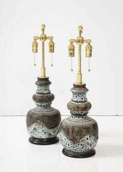 Pair of Midcentury West German Ceramic Lamps