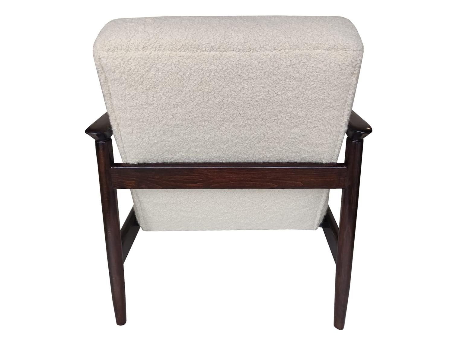 Pareja de sillones de boucle blanco de mediados de siglo, GFM 142, Edmund Homa, Europa, años 60 siglo XX en venta