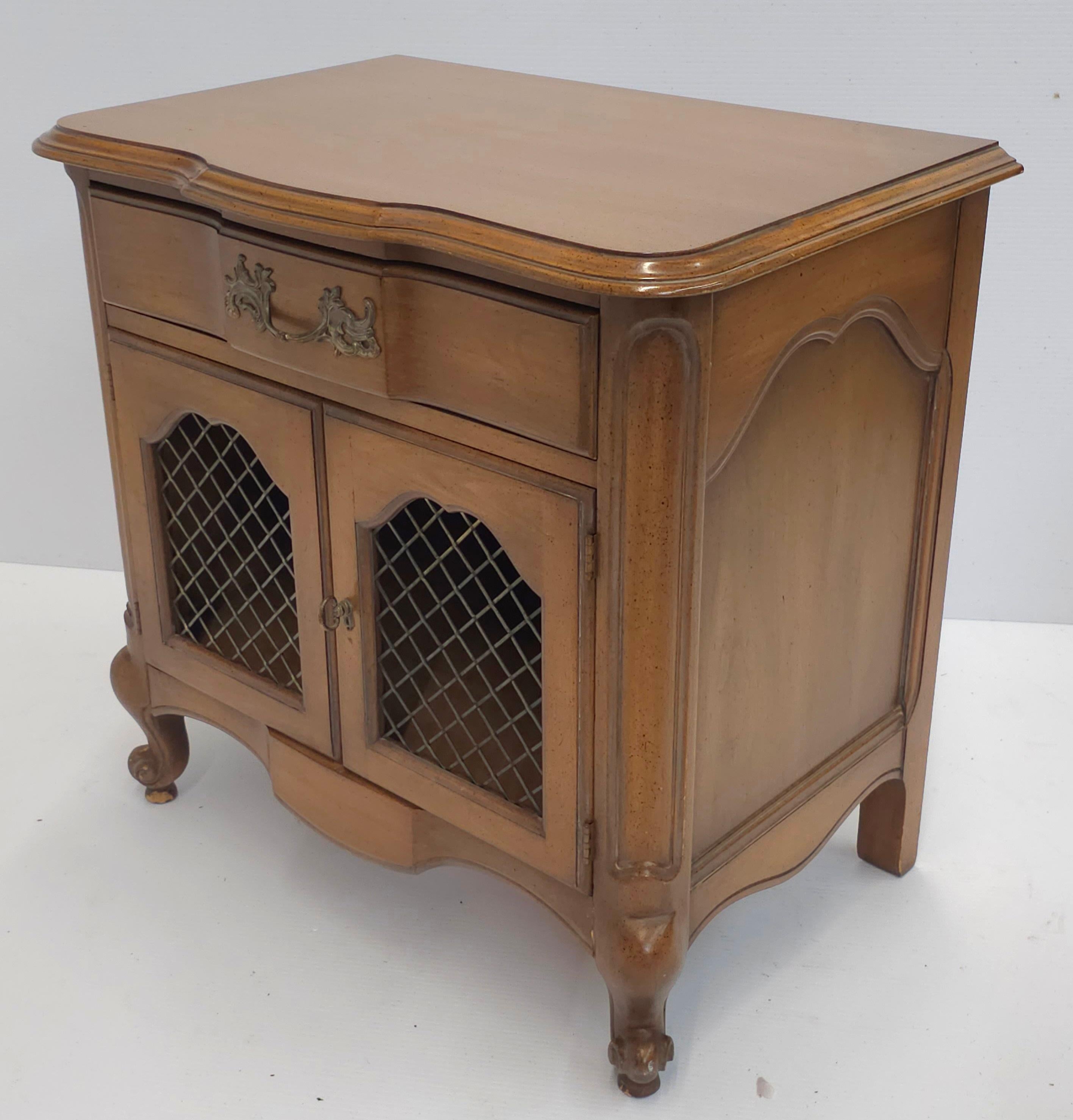 Pair of Mid-Century White Furniture Co. Provincial Walnut  Bedside Tables For Sale 6