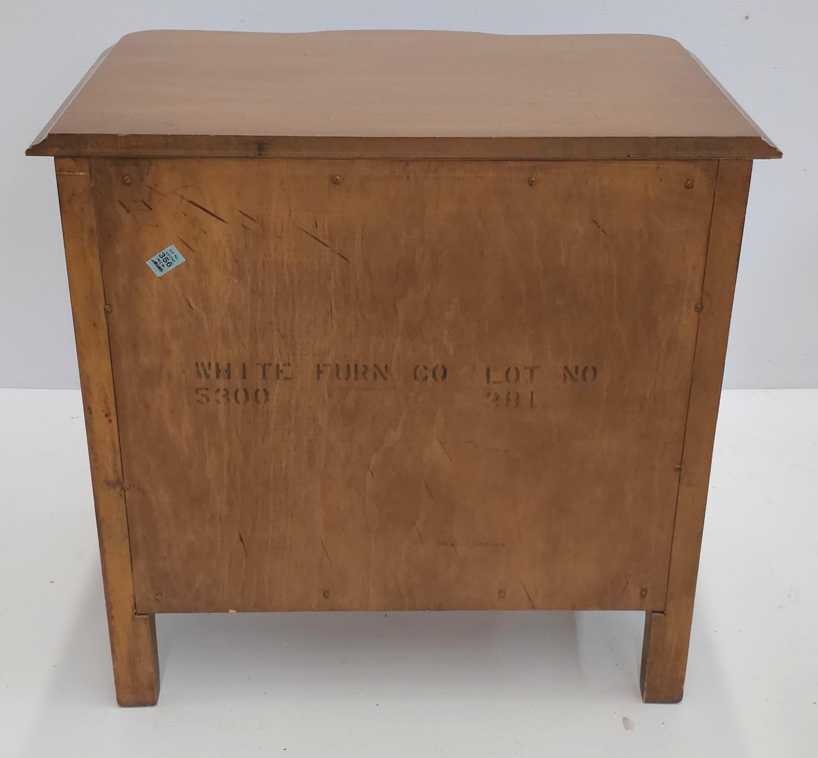 Pair of Mid-Century White Furniture Co. Provincial Walnut  Bedside Tables For Sale 8