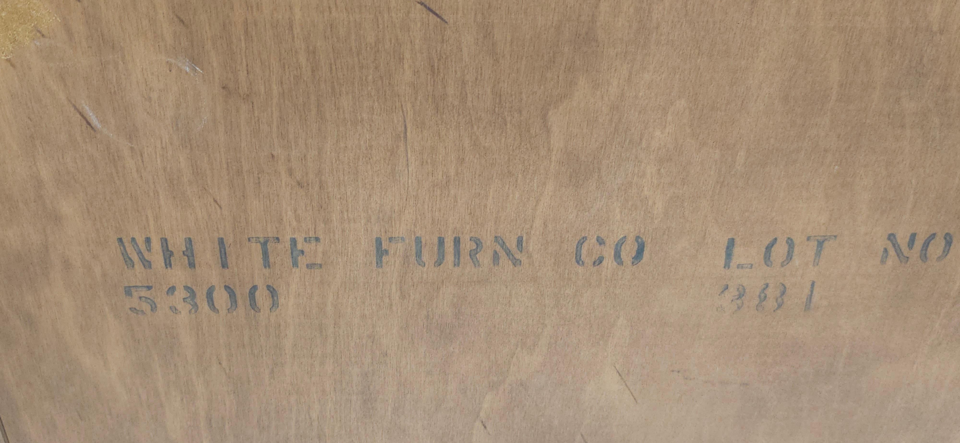 Pair of Mid-Century White Furniture Co. Provincial Walnut  Bedside Tables For Sale 9