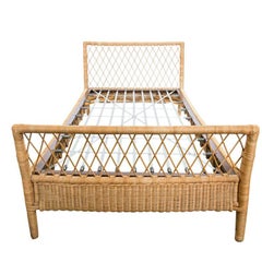 Pair of Midcentury Wicker Daybeds