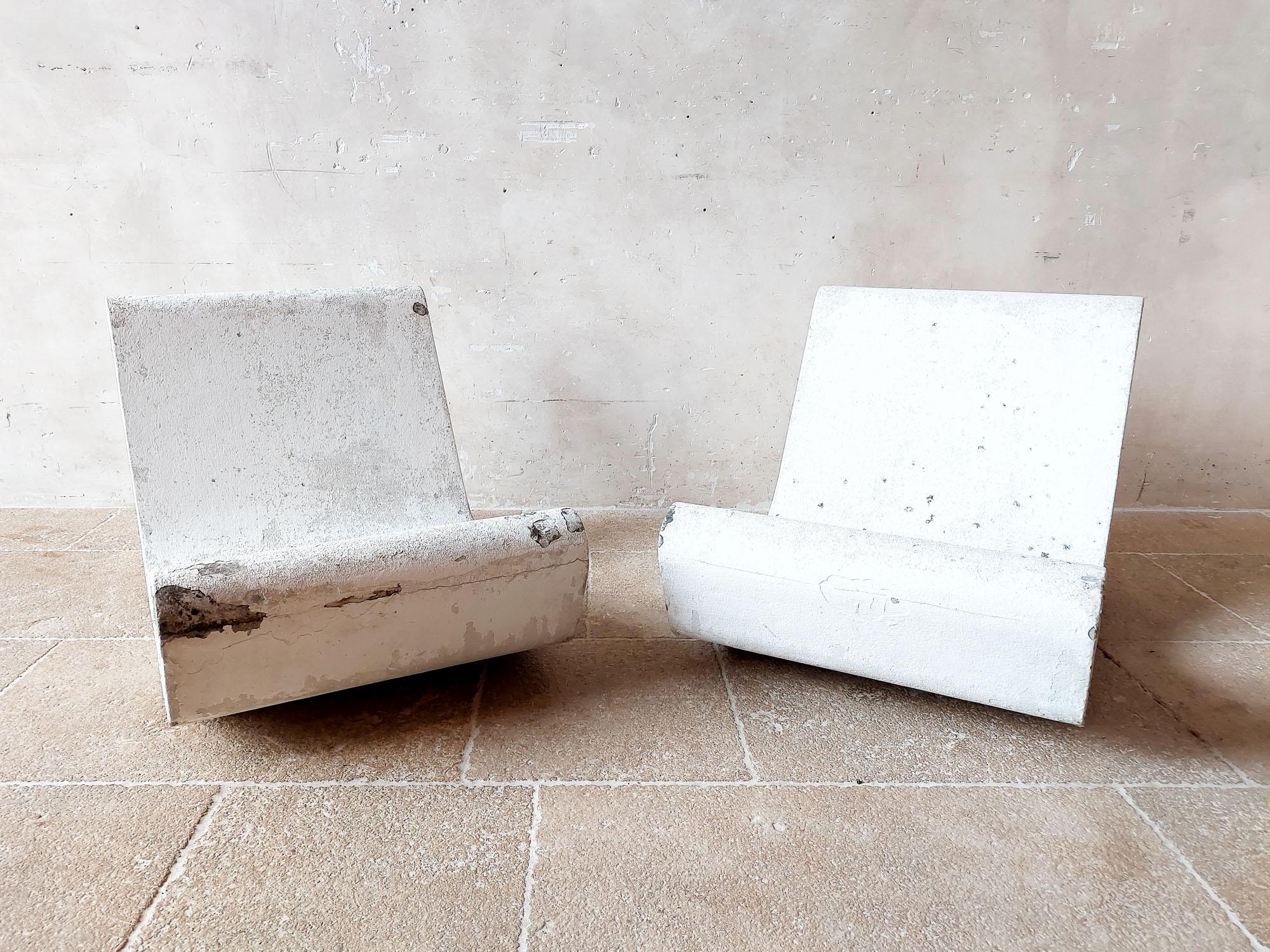 Ein Paar Willy Guhl-Sessel aus der Mitte des Jahrhunderts 'Loop Chairs' für Eternit (Beton) im Angebot