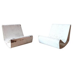 Pareja de sillones de mediados de siglo Willy Guhl 'Loop Chairs' para Eternit