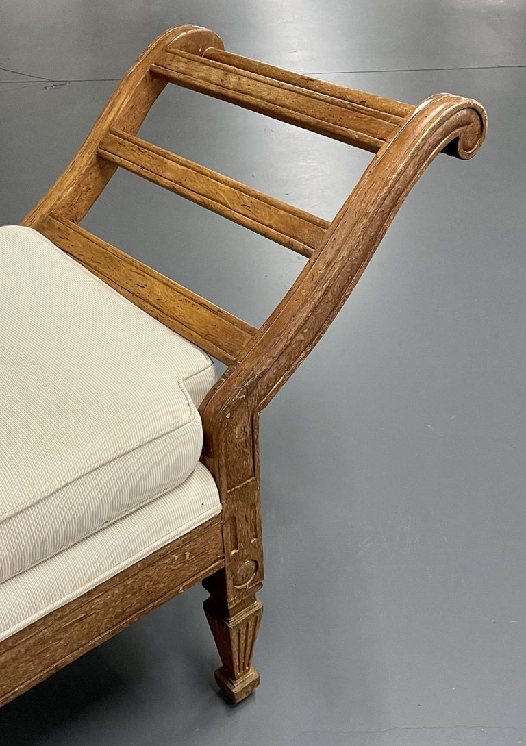 Pair of Mid Century Window Benches, Daybeds, Custom Upholstery, Pillows