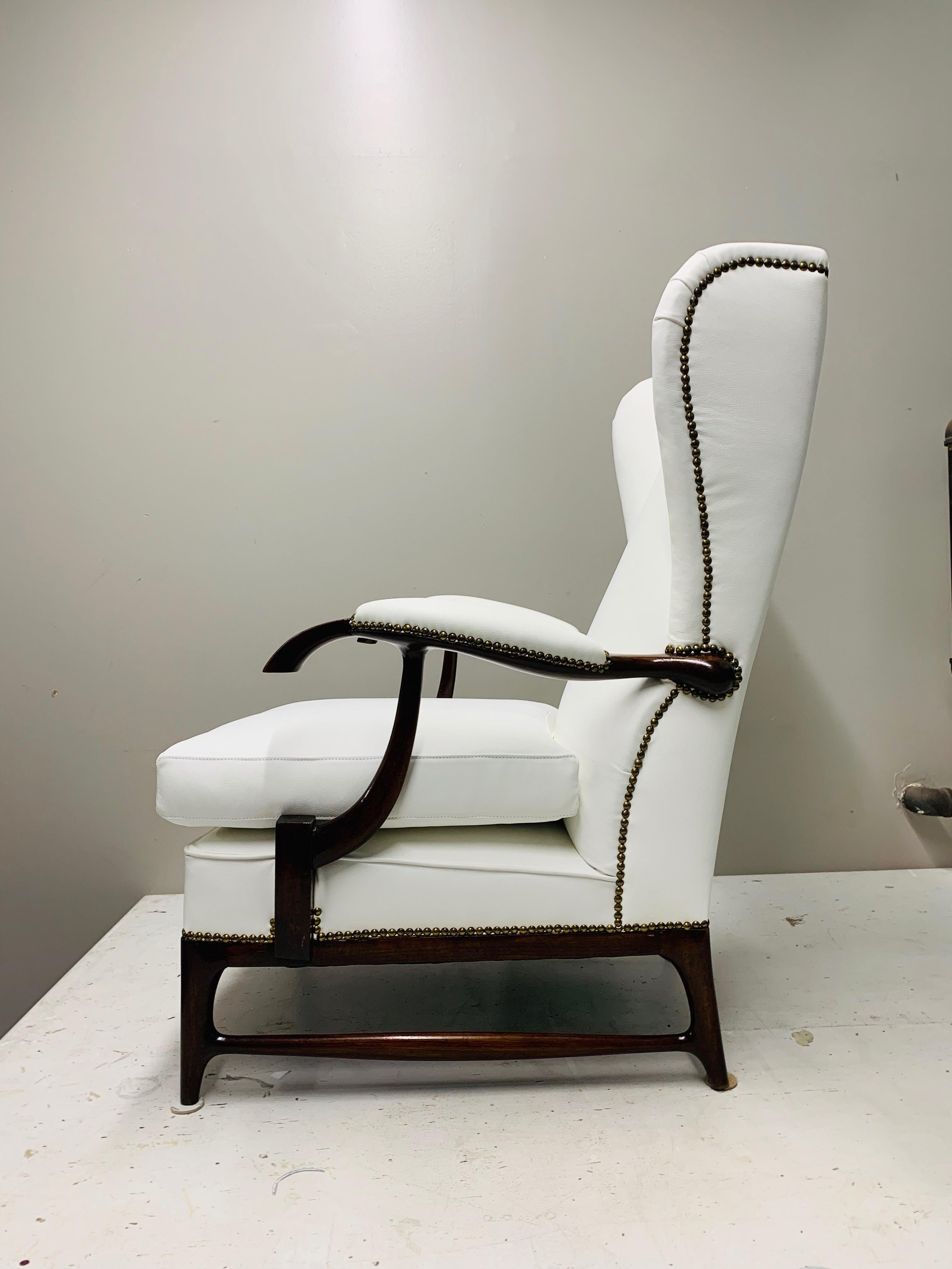 Pair of Mid-Century Wingback Arm Chairs, by Paolo Buffa 3